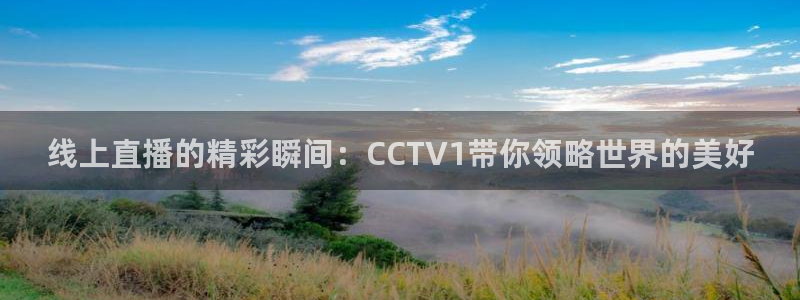 蜘蛛体育直播：线上直播的精彩瞬间：CCTV1带你领略世界的美好